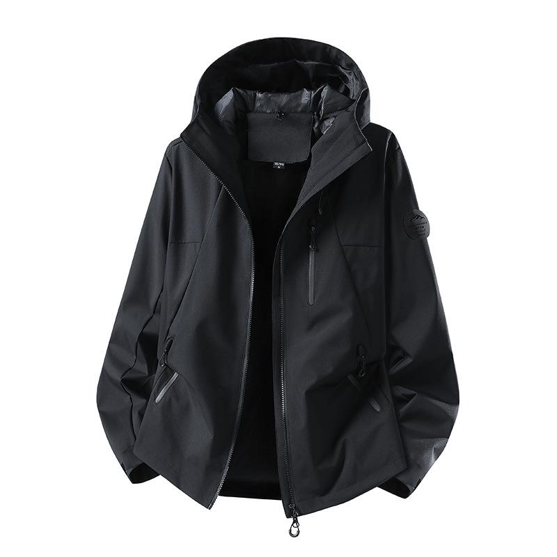 Windproof Waterproof Fleece-lined Mountaineering Suit - Unisex Warm Detachable Two-piece Set for Autumn and Winter