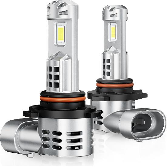 9005 led Bulbs, 30000LM Super Brighter, 6500K Cool White hb3 led Light Bulb with Cooling Fan, Plug-N-Play, High and Low Beam, Canbus Error Free, LED
