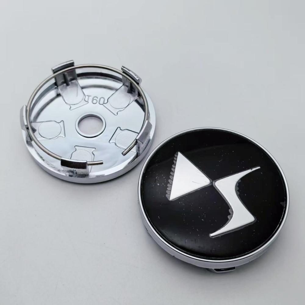 BFW1 4pcs ABS 60MM DS Car Wheel Center Caps for DS DS3 DS5 DS6 Deesse PSA Logo Emblem Replacement Rim Hub Cover Styling Accessories