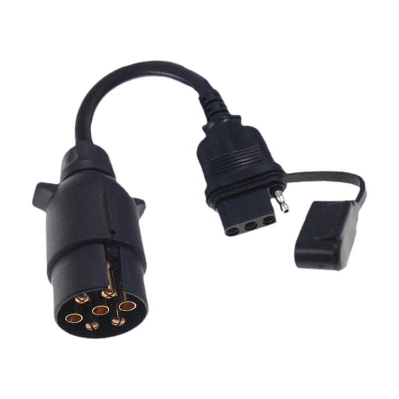 Trailer Connector European 7-Pin To American 4-Pin Without Brake Light Trailer Adapter Vehicle Tow Hitch Wire Plug for Vehicles