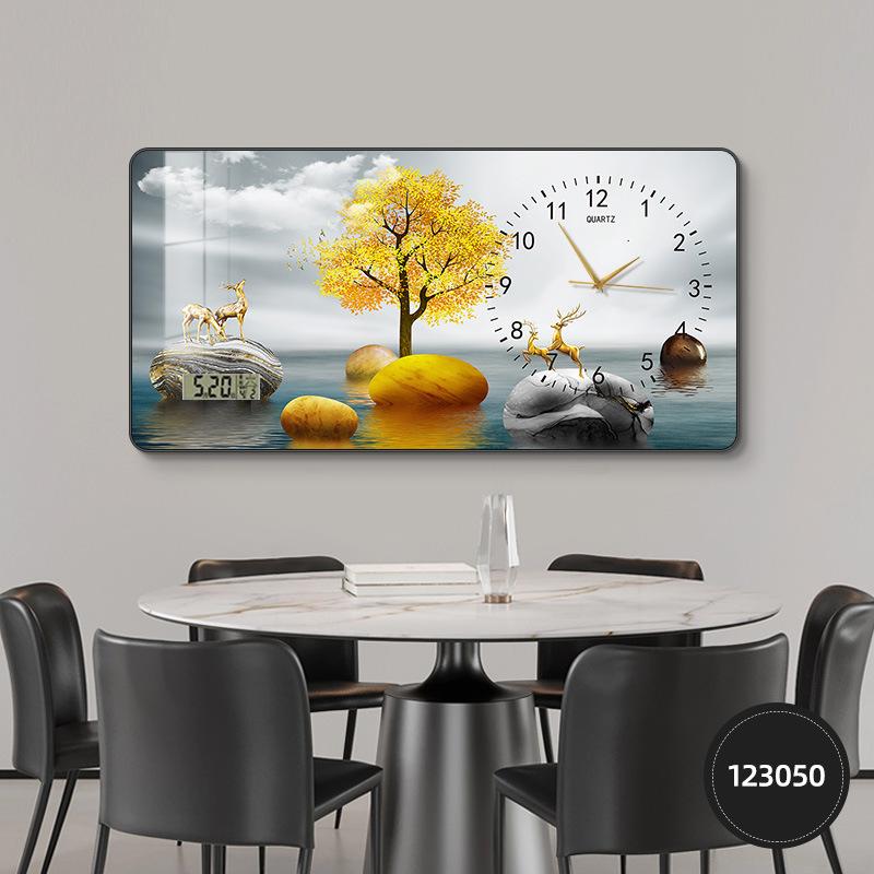 Clock Wall Clock Perpetual Calendar Electronic Watch Wall Hanging Modern Minimalist Restaurant Decorative Painting Hanging Watch
