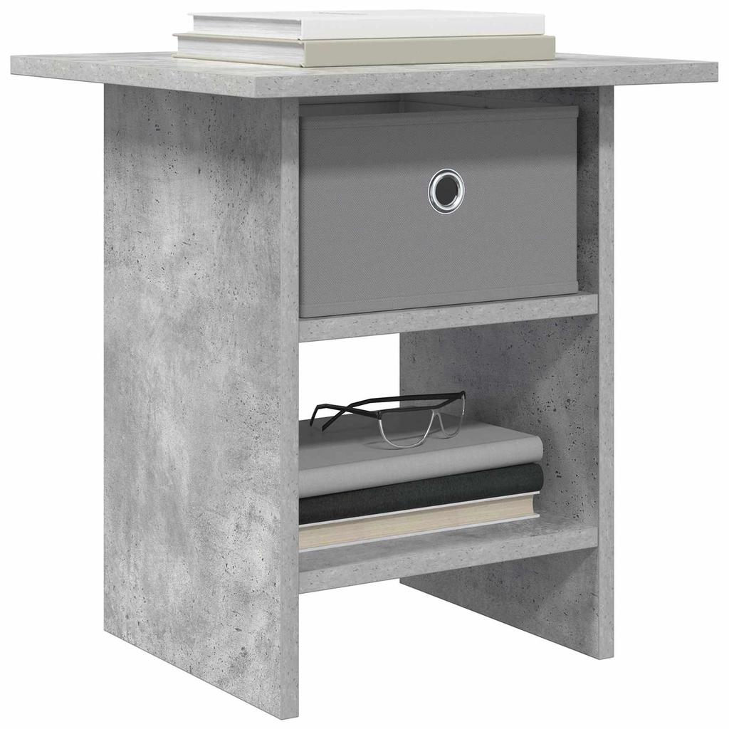 Nightstand 2 pcs Concrete Grey 41 x 40 x 45 cm Engineered Wood