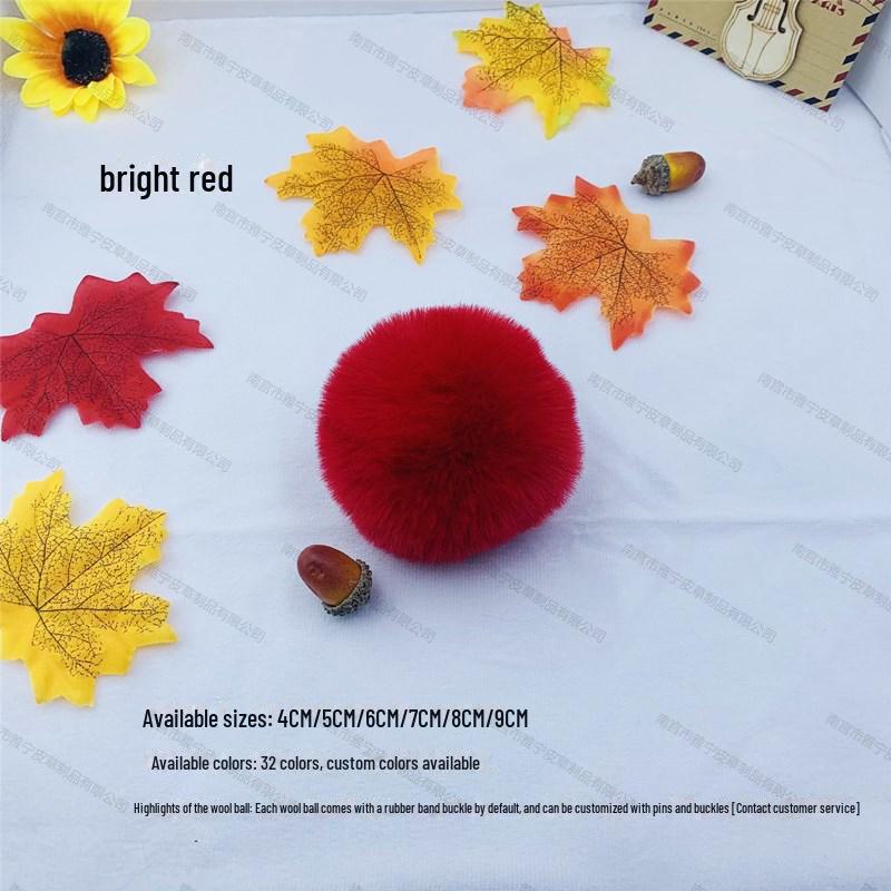 Bunter 5 cm Kunstfellball aus Rex-Kaninchen für selbstgemachten Schmuck, Kleidung und Schuhhut-Dekoration.