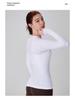 Women's Seamless Waist-Cinched Round Neck Long Sleeve Yoga Top: Breathable, High Elasticity, Shaping, Fitness Base Layer.
