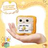 Poupée Toast Positive au Crochet Drôle Avec Carte Décoration de Maison et de Chambre Poupée Toast Tricotée à la Main Ornement de Bureau Cadeaux de Noël