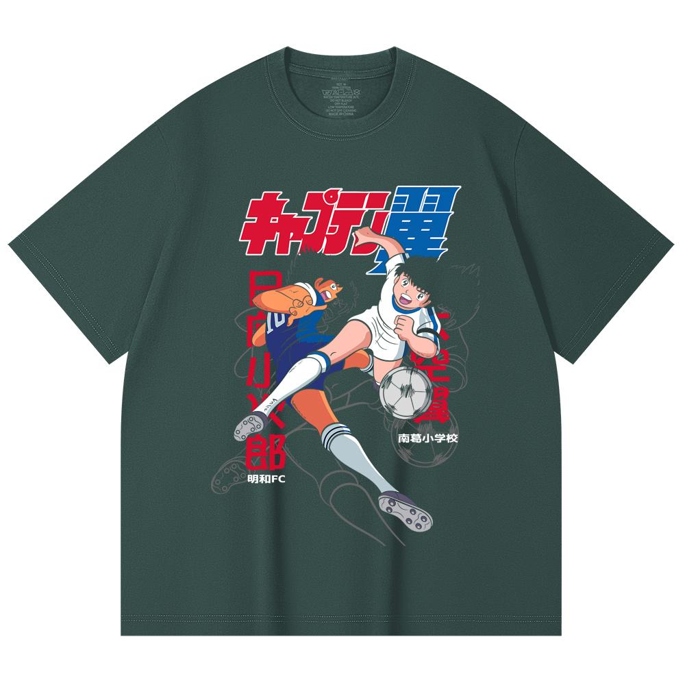 230 Gsm 100% Cotton Captain Tsubasa V2 Print Unisex Heavy Cotton T Shirt