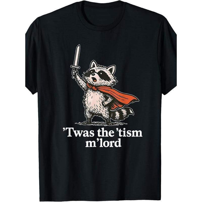 

Retro TWAS The Tism M Lord Funny Wizard Raccoon Autism Men T-Shirt | Fashion Boutique, Casual Wear, Crew Neck, Drawing Pattern, Slight Stretch S чёрный