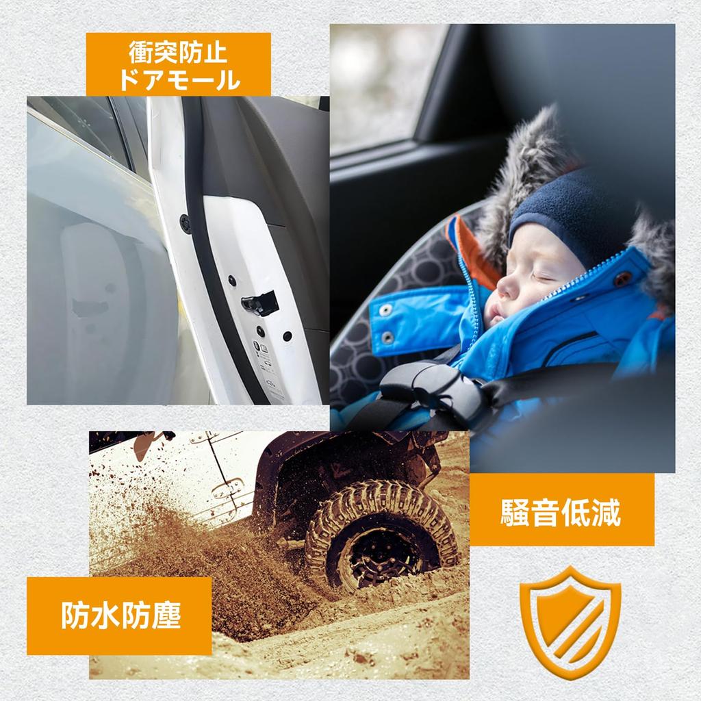 AiQInu Door Edge SUS430 Special Stainless Car Door Scratch Collision Noise Wind Noise Door No Easy Installation and Fender Suitable for All Vehicles