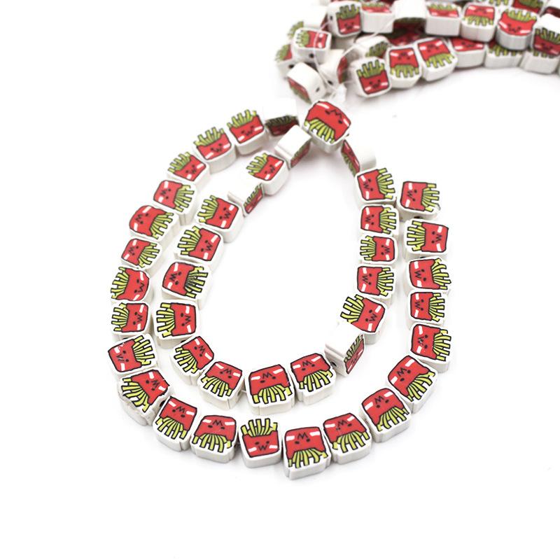 Soft Pottery Beads Beaded Handmade Materials Diy Jewelry Accessories Mobile Phone Chain Bead Separation Mixed Color Soft Pottery Loose Beads