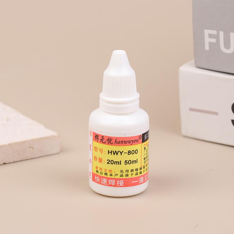 20/50ml Edelstahl Lötflussmittel Lötpaste Flüssiglötwerkzeug Schnelles Schweißen Ungiftig Hly-800 Lötflussmittel für Nickel/Kupfer