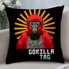 Cool G-Gorilla TagS Pillow Case Short Plush Double-sided Print Square Throw Pillow Covers Sofa Home Cushion Decorl,(2)