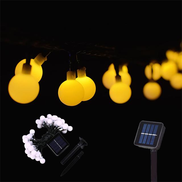 Xiaomi 200 Led Crystal Globe Lights Camping Solar String Lights Outdoor Waterproof Solar Fairy Light for Garden Christmas Party Decor