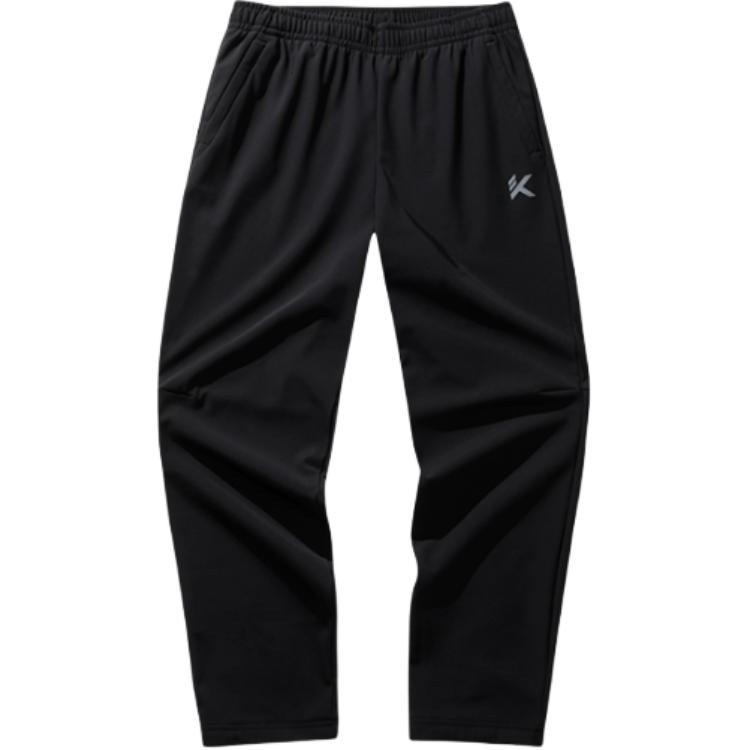 

Anta Comfortable Casual Simple Straight Leg Mid Waist Fleece Knitted Sports Pants Men Bottoms Basic-Black 152441319N-1 L