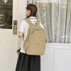 Stylish Simple Solid Color Student Schoolbag Autumn New Campus Wind Japanese Korean Large-capacity Backpack