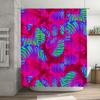 Floral Pattern Shower Curtain Lavender Blossom Bath Decoration Waterproof Liner for Home Decor in Bathroom Pink Purple White Yel