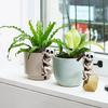 Yousheng 2Pcs Climbing Skeleton Figurine Flower Pot Hanger Mini Skeleton Halloween Resin Skeleton Ornament for Bonsai Planter Edge Decoration