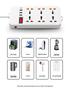 USB Smart Power Strip with Multiple Sockets, Universal European & UK Plug Board, Pure Copper Contacts