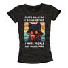 26 Manga Shirt Ladies Girls Women Top Summer Cat Cats Motif Coffee Sayings Top- Unisex T-Shirt