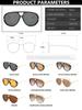 Vintage Retro Metal Double Bridges Round Sunglasses Women Punk Gradient UV400 Fashion Eyewear Trending Shades