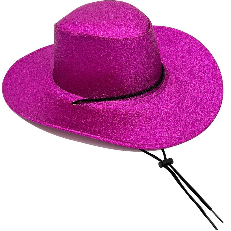 Western Hat Cowboy Drawstring Wide Brim Outdoor Sun Protection Cap Breathability