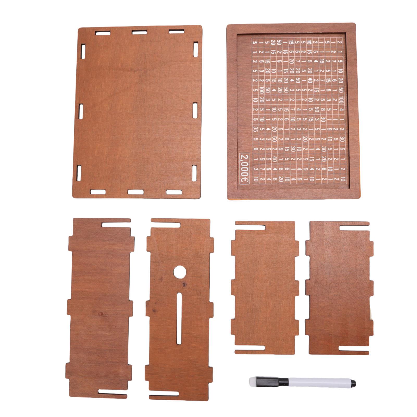 Automobile And Motorcycle Supplies 2000 Euro Savings Challenge Box Wooden Cash Saver Money Box Piggy Bank For Kids Adults