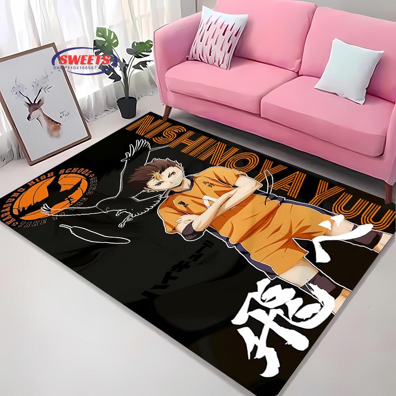 Haikyu Koberec Novinka! Protiskluzová Zvuková Izolace, Koberec do Obývacího Pokoje Ložnice K Posteli a do Kancelářských Prostor, Odolná Pratelná Podložka