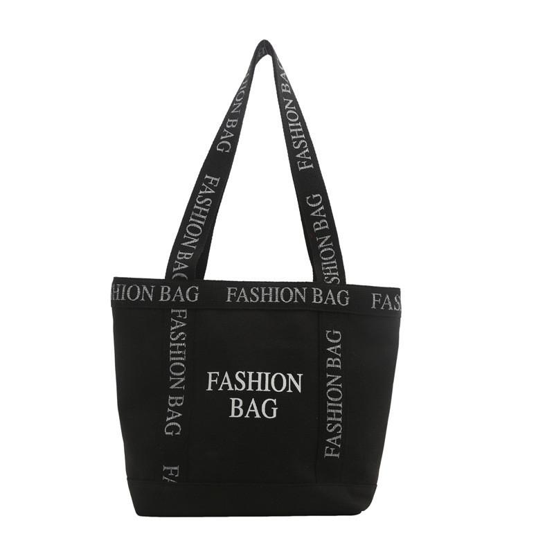 Large Capacity Canvas Tote Bag For Women 2024 Spring New Stylish Letter Design