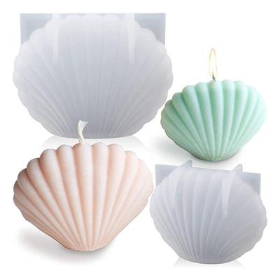1Pcs Epoxy Resin Mold Three-dimensional Irregular Fan-shaped Shell Aromatherapy Candle Silicone Molds