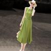 Lanseer Women's Elegant Lyocell A-Line Midi Dress