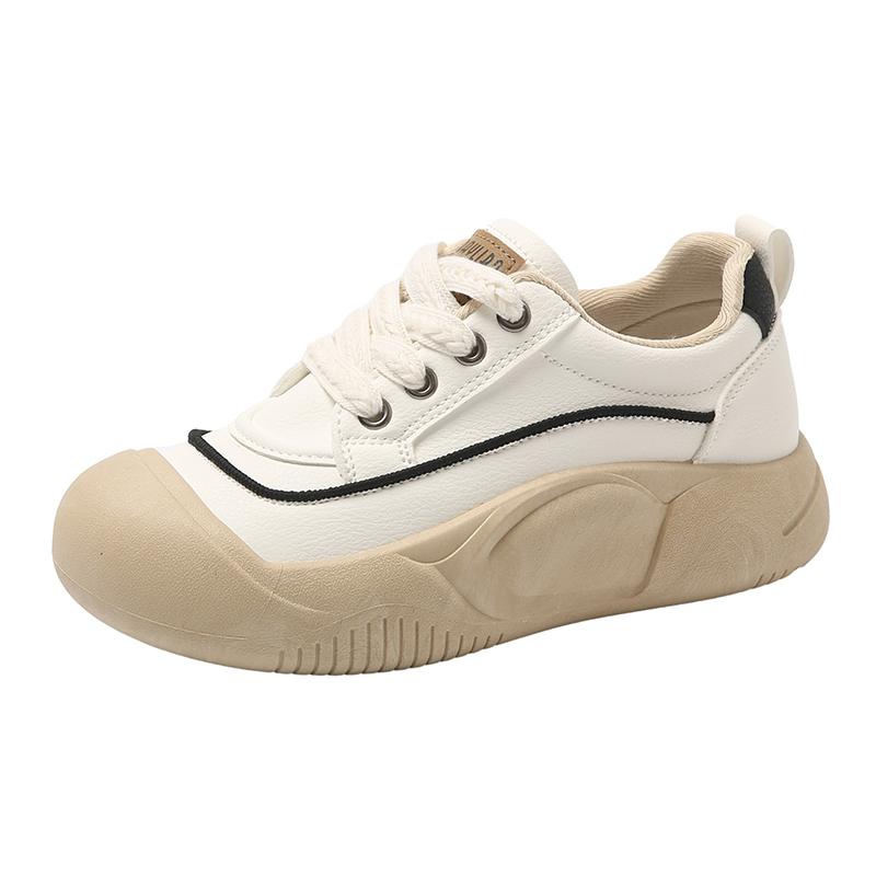 Women's Shoes 2025 Autumn New Korean Versatile Students Thick Sole Non Slip Board Shoes Female Casual Low Tops Retro Sneakers