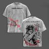 Manga Jujutsu Kaisen Choso Graphic Printed T-shirt Vintage Washed Oversized T Shirt Men Women Clothing High Quality Cotton Tees