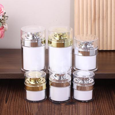 Botella de vacío rellenable Contenedor cosmético para crema y loción de viaje con bomba Tarro para crema hidratante Subpaquete de crema vacío Neceser