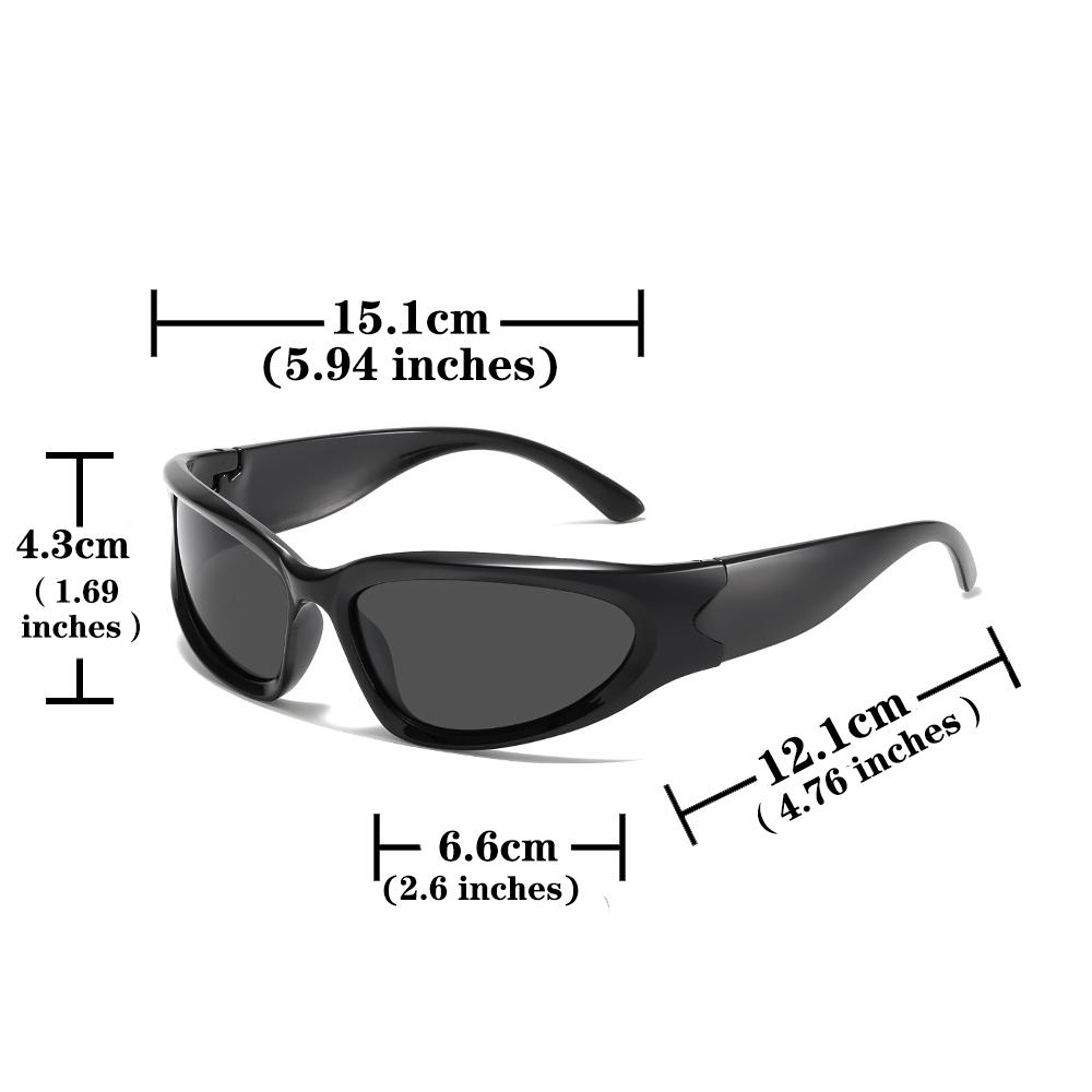 3 Pcs/set New Arrival Women's Sunglasses Punk Sunglasses Unique Oval Sun Glasses Men Goggle Shades Mirror Colorful Y2K Eyewear