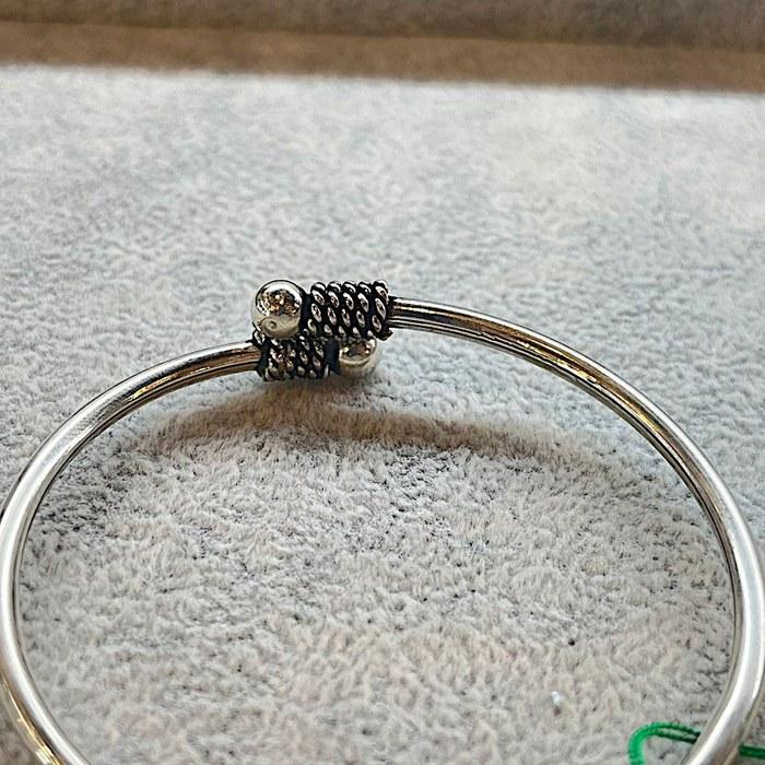 [Arif] Silver Bangle Tribal Silver925 Indian Jewelry Wrap Bracelet Unisex Women Men Handmade One-of-a-Kind 925 Sterling Silver Emerald