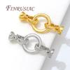 Chiusure Per Gioielli Placcate Oro 18K Fermagli Per Braccialetti Moschettoni Per Gioielli Connettori Accessori Componenti Fai da Te