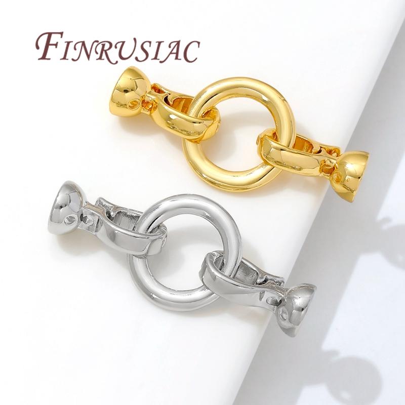 Chiusure Per Gioielli Placcate Oro 18K Fermagli Per Braccialetti Moschettoni Per Gioielli Connettori Accessori Componenti Fai da Te