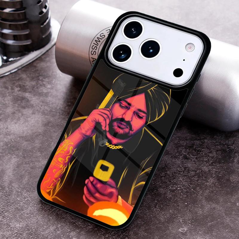 Indischer Rapper Sidhu Moose Wala Handyhülle für iPhone 17 16 15 Pro Max Air 14 13 12 11 Plus Stoßfeste Hülle