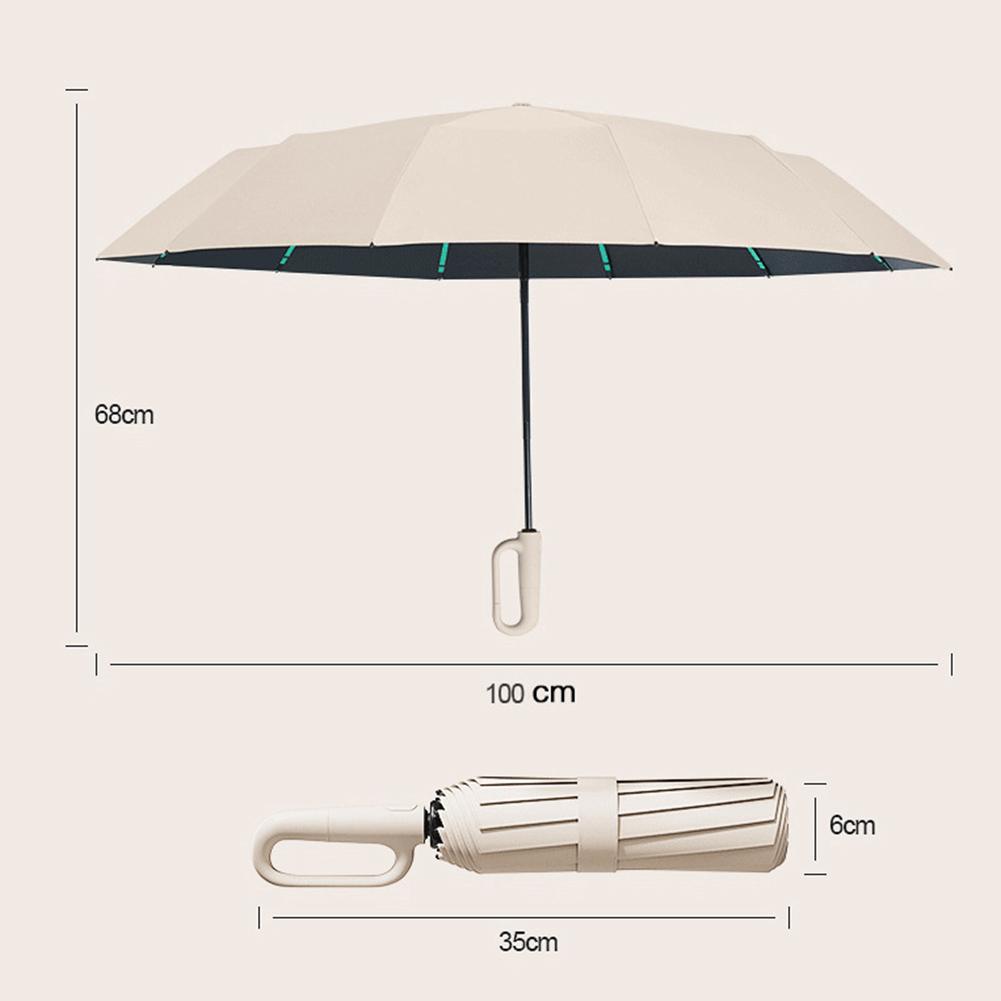 Auto Folding Umbrellas With Rings Buckle High-density Sunscreen Umbrellas For Outdoor Travel