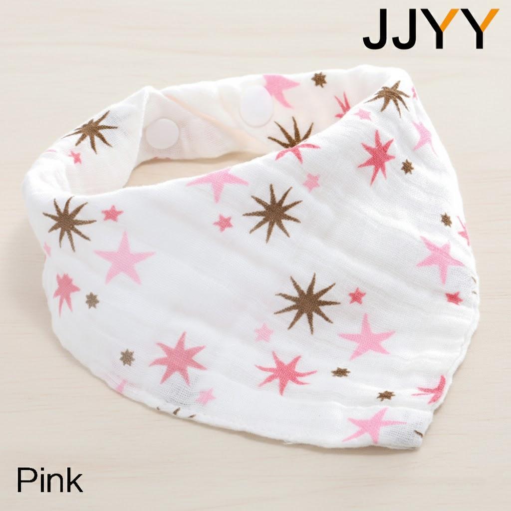 

Soft Cartoon Baby Bib Drool Bib Snap On Towel for Newborn Infant Toddlers Cotton Bibs with Pleated Design Waterproof Feeding Bib розовый