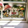 Self-adhesive Wall Stickers Couple Mice and Mushrooms for Entryway Hallway Home Decor