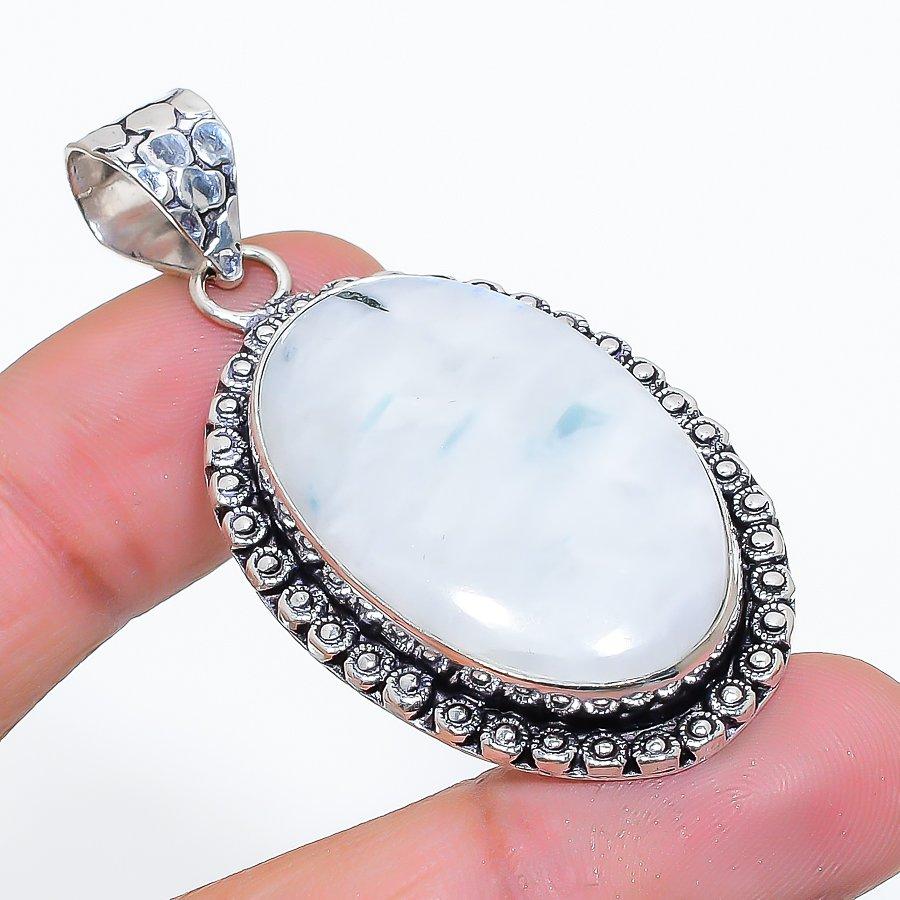 

Rainbow Moonstone Gemstone 925 Sterling Silver Jewelry Pendant 2.13 SU-10730