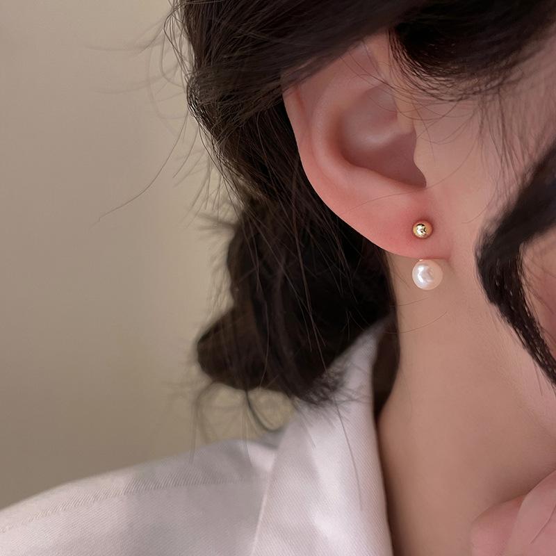 Barockperlen Ohrhänger Leichter Luxus Design Damen-Temperament Älteres Gefühl Mode Vielseitiger Ohrschmuck