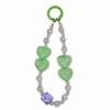 Creative Candy Color Heart Phone Chain Beaded Keychain Pendant for Bags and Earphone Cases