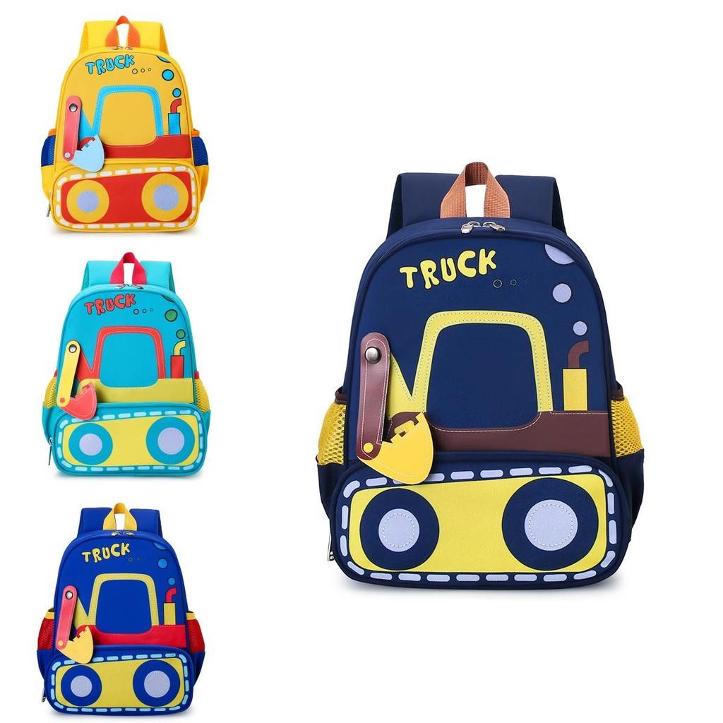 Excavator Adorable New Kindergarten Backpack For Boys And Girls Fun And Stylish Design For Kids Aged 3 To 6 Years
