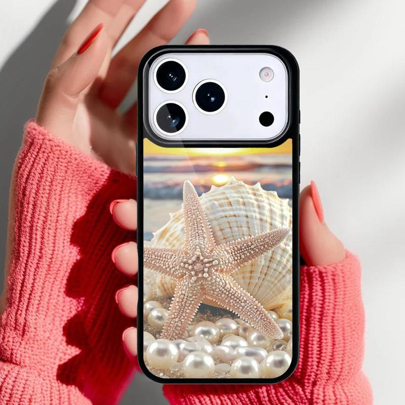 Beach Starfish Phone Case for iPhone 17 16 15 14 13 Pro Max Back Cover for 12 11 Pro Coque
