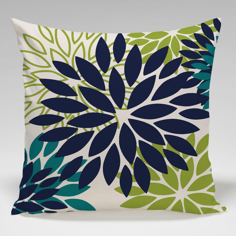 Geometric Color Flower Pillow Cover Polyester Fabric Modern Decor For Living Room
