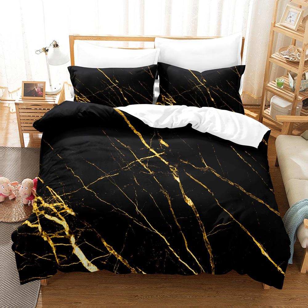 The Gift of Natures Force&Quietude -  Marble Grain Bedding Set, Duvet Cover&Pillowcases for a Grounded&Serene Bedroom Sanctuary