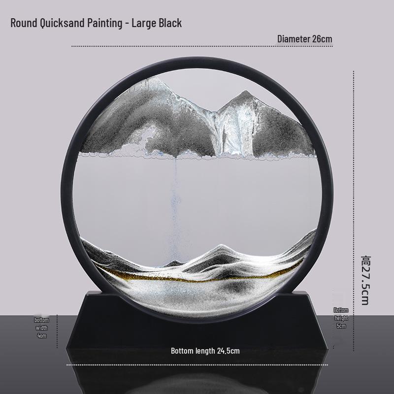 3D Quicksand Hourglass: Stereoscopic Table Ornament for Office and Home Decor