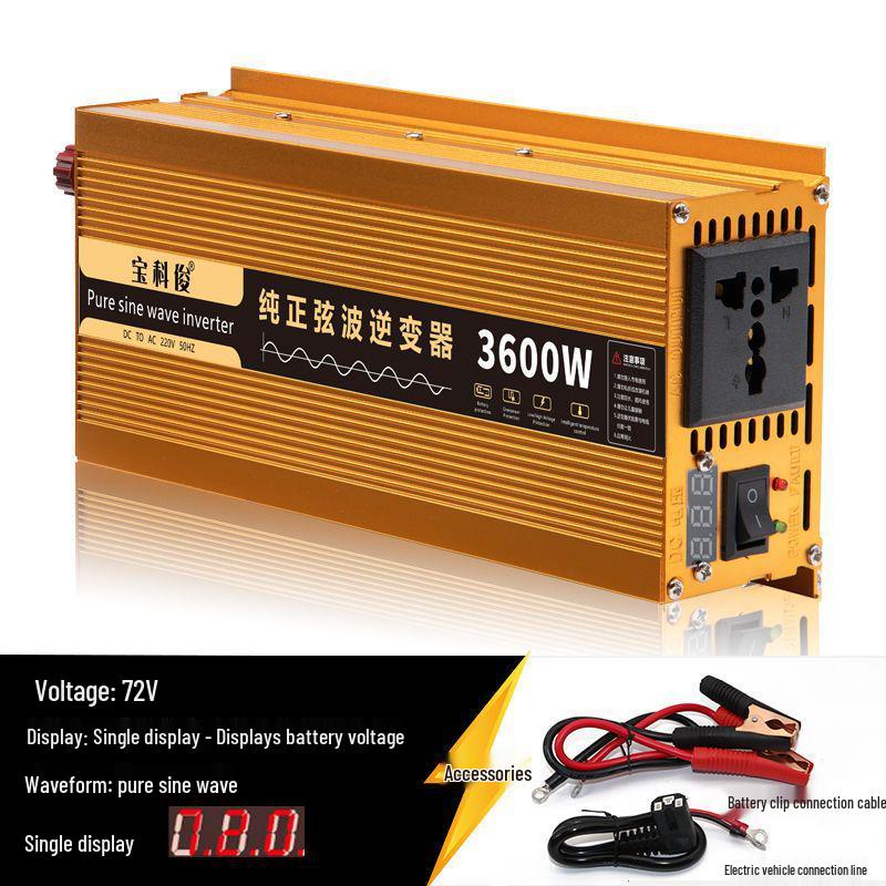 Sine Wave Car Inverter: 12V/24V to 220V High-Power Converter for Truck Batteries