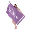 Personalized Striped Beach Towel Custom Name/Logo Oversized Microfiber Towel Summer Party Gift for Beach Swimming Bath Sports
